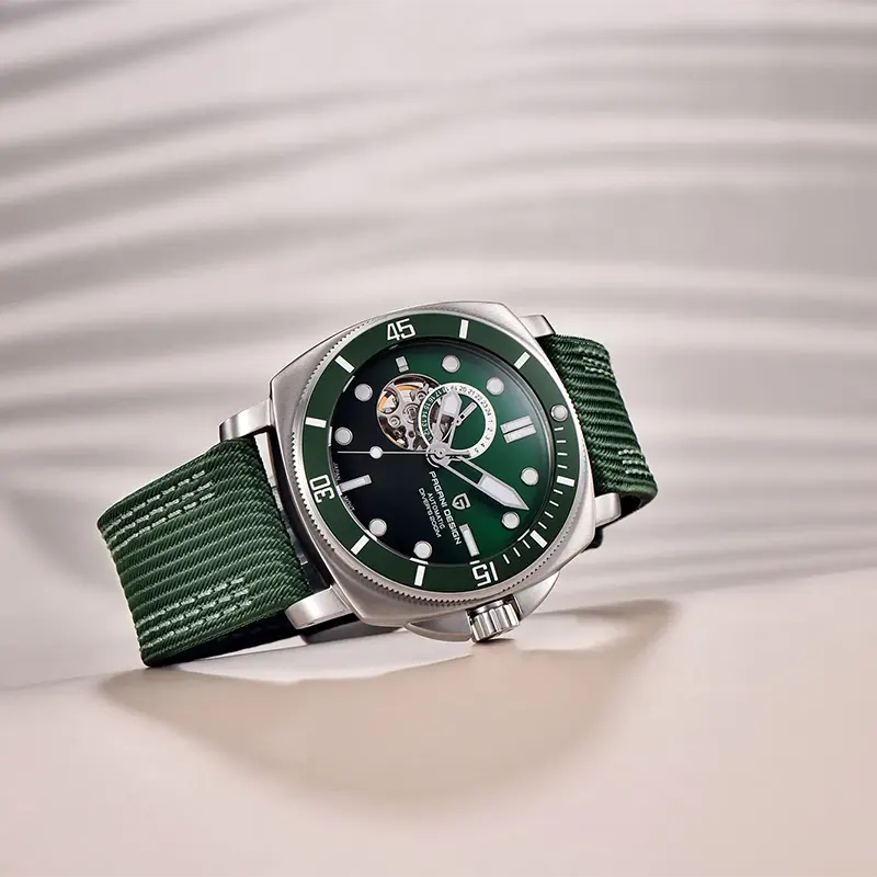 Pagani Design PD-1736 Open Heart Automatic Green Dial Men's Watch